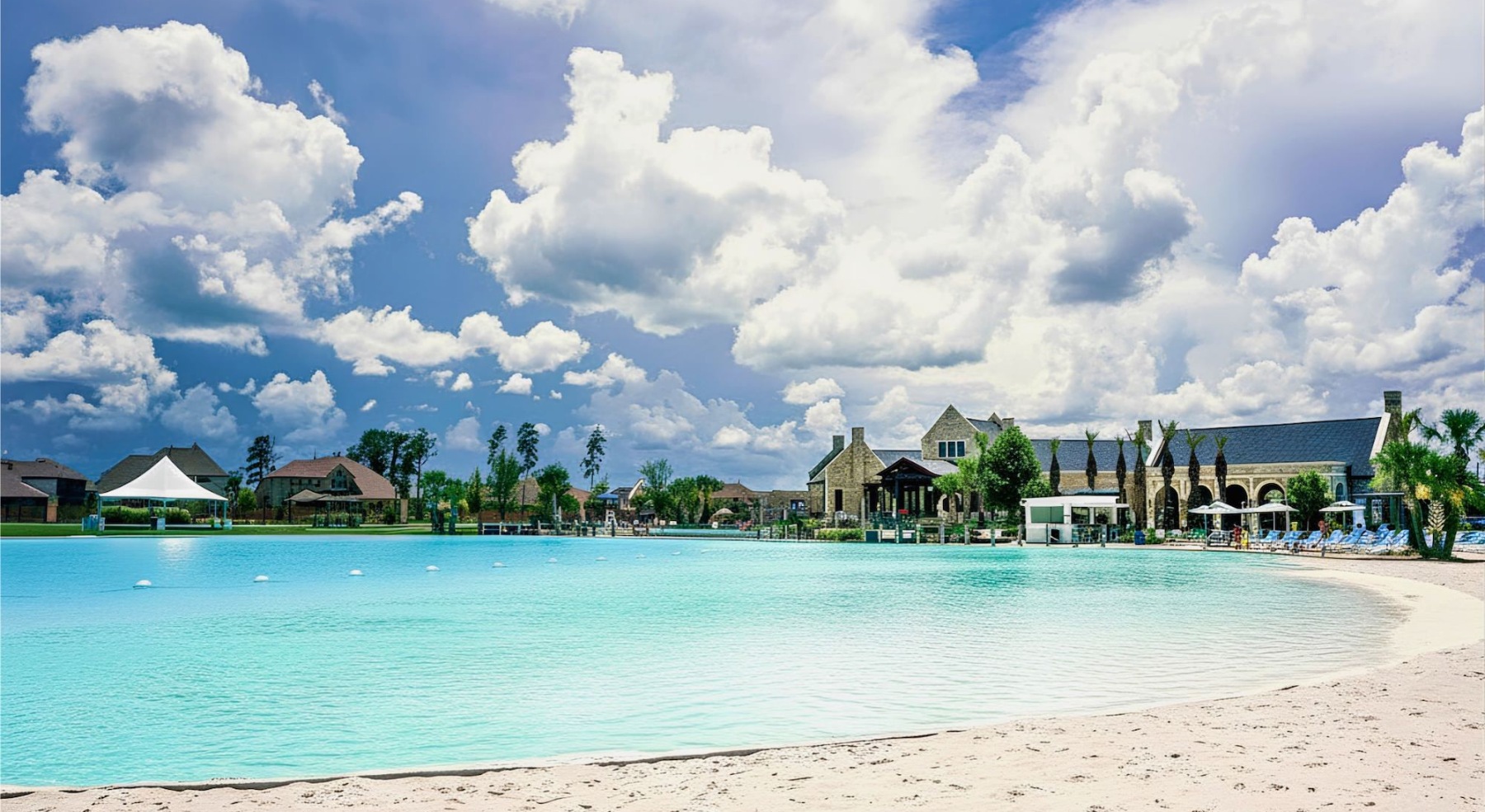 a sandy lagoon